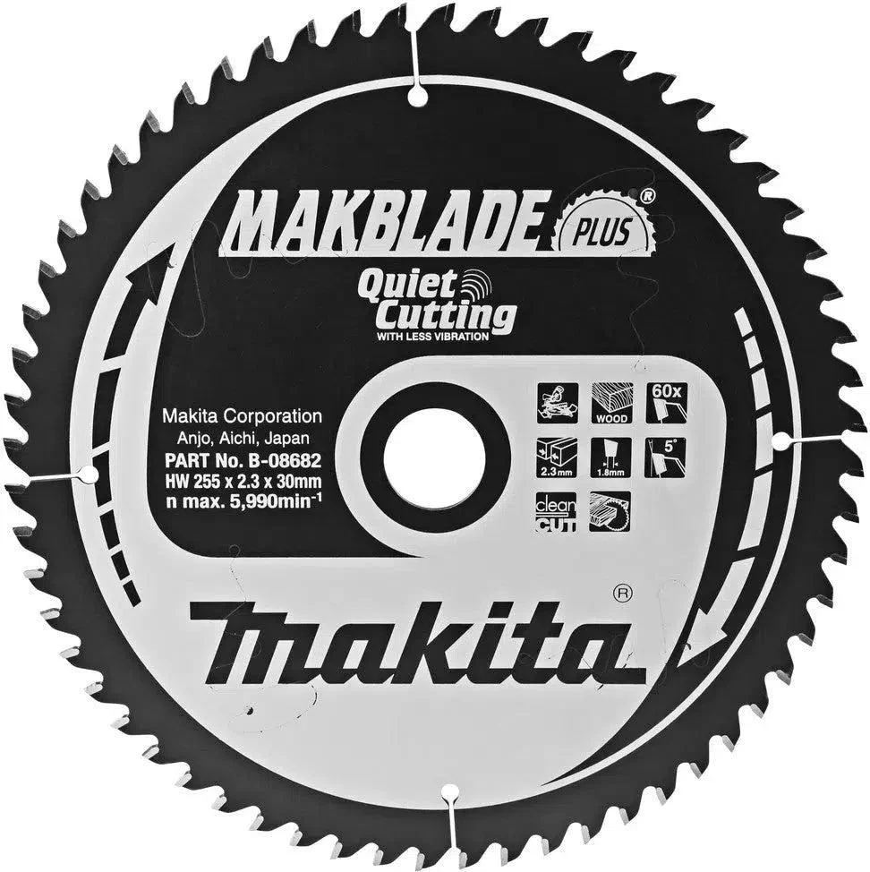 Makita Afkortzaagblad voor Hout | Makblade-Plus | Ø 255mm Asgat 30mm 60T - B-08682