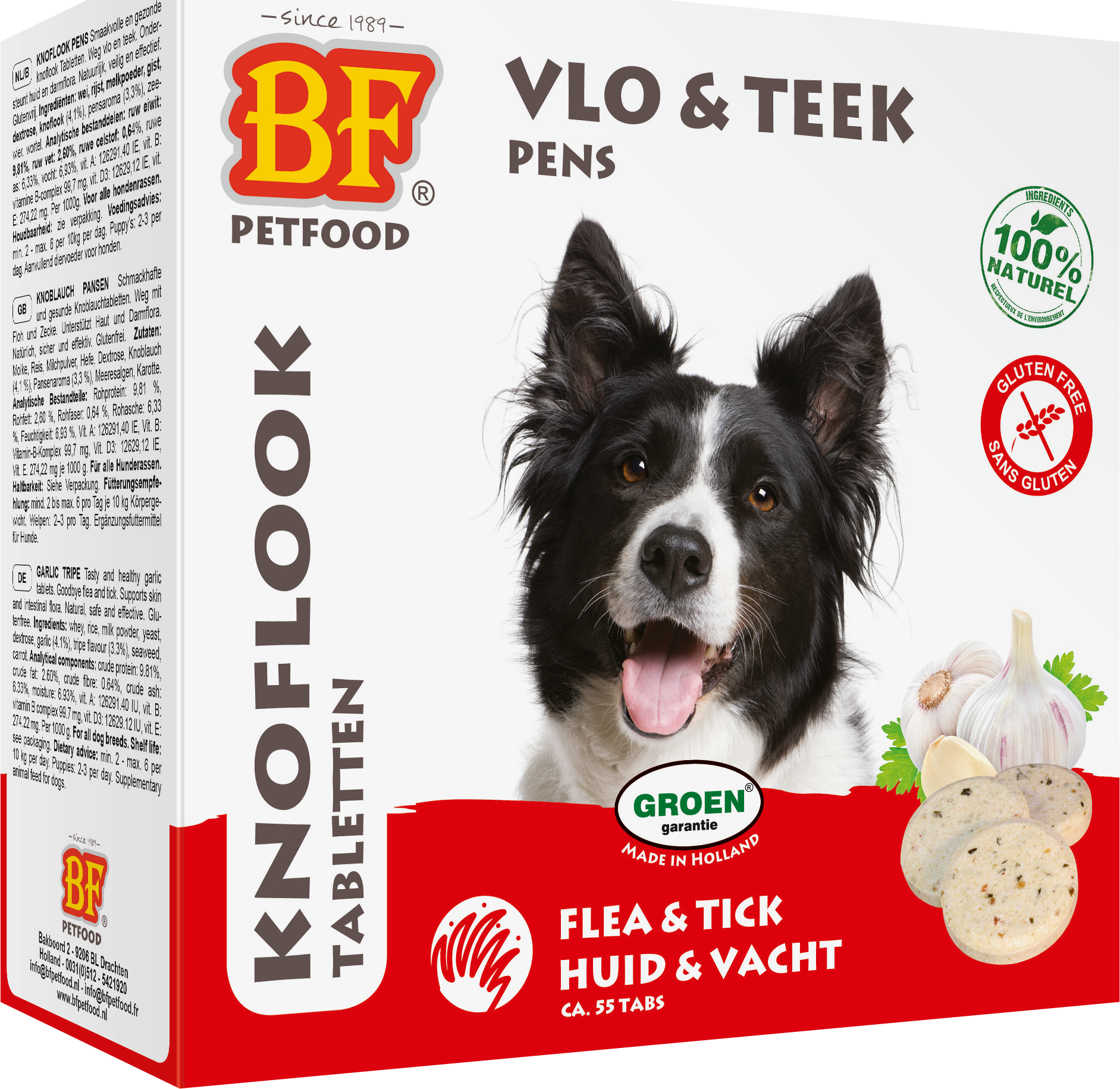 BF Petfood Hondensnoepjes Anti-vlo Knoflook-Pens 55 stuks