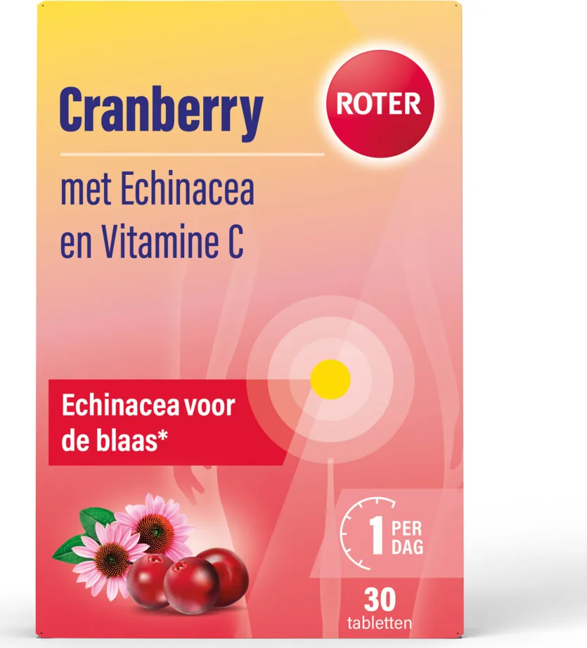 4x Roter Cranberry Vitamine C en Echinacea 30 tabletten