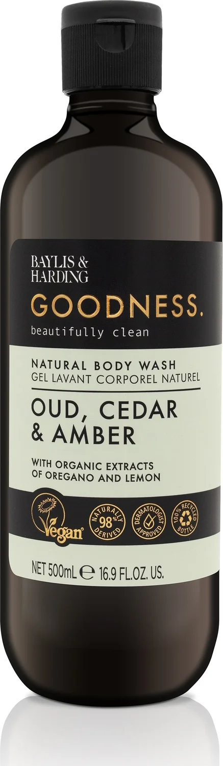 Baylis & Harding Goodness Douchegel Oudh, Ceder & Amber 500ML