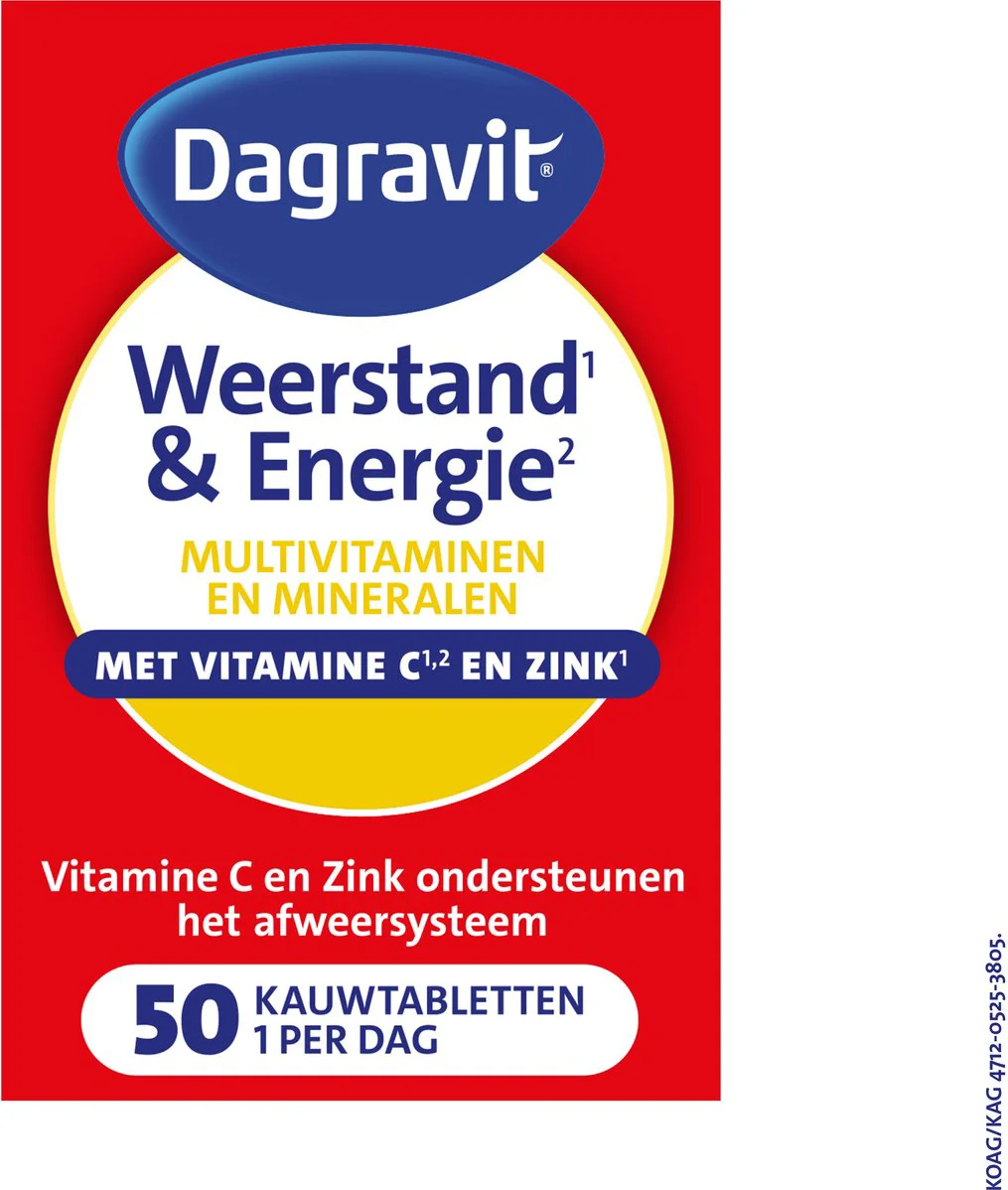 Dagravit Weerstand & Energie Totaal 30 Kauwtabletten 50TB
