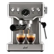 Vivid Green Pistonmachine - Espressomachine 20 Bar met Manometer - Koffiemachine met Stoompijpje - 1,8 L - RVS - Incl. Melkkan