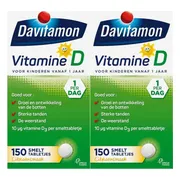 2x Davitamon Vitamine D Kind 150 smelttabletten