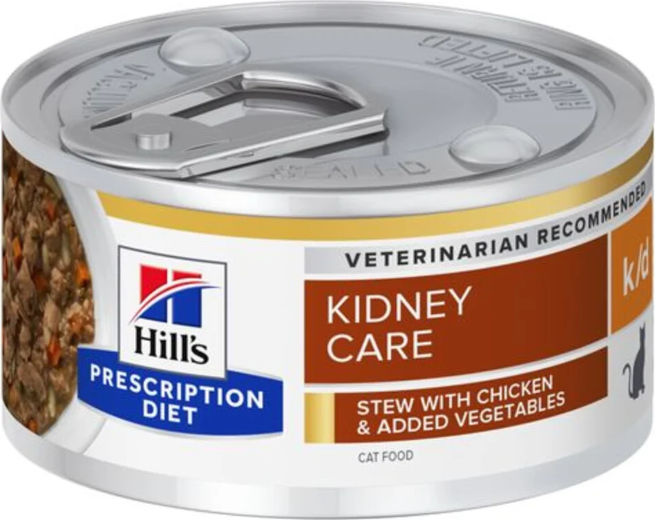 Hill's Prescription Diet k/d Kidney Care Stoofpotje Kattenvoer Nat Kip & Groenten 82 gr