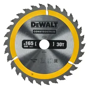 DeWALT Cirkelzaagblad voor Hout | Construction | Ø 165mm Asgat 20mm 30T - DT1935-QZ