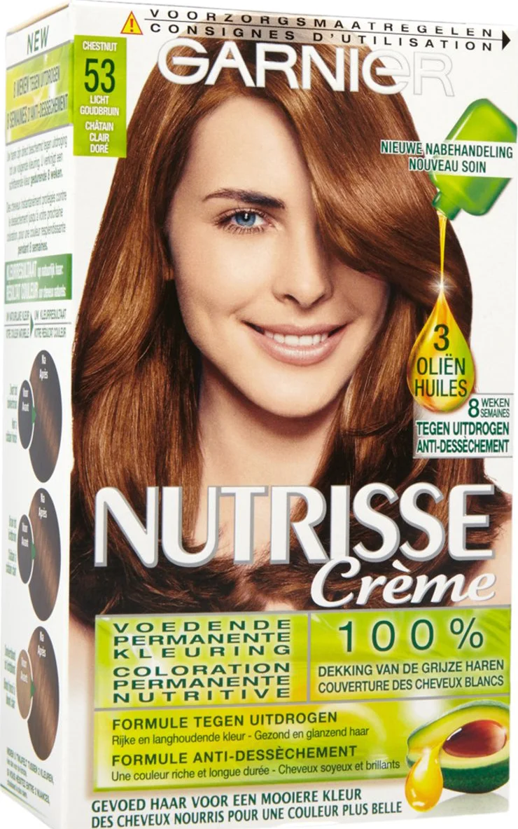 Garnier Nutrisse Ultra Crème Permanente Haarkleuring 5.3 Licht goudbruin