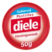 Diele Pastilles Rood Honing Suikervrij 50GR