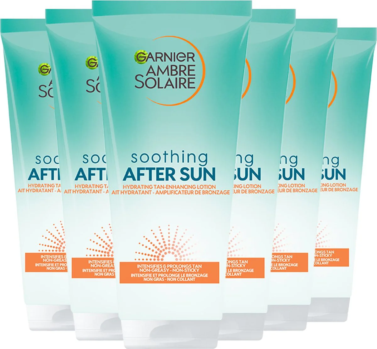 6x Garnier Ambre Solaire Aftersun Melk met Zelfbruiner 200 ml