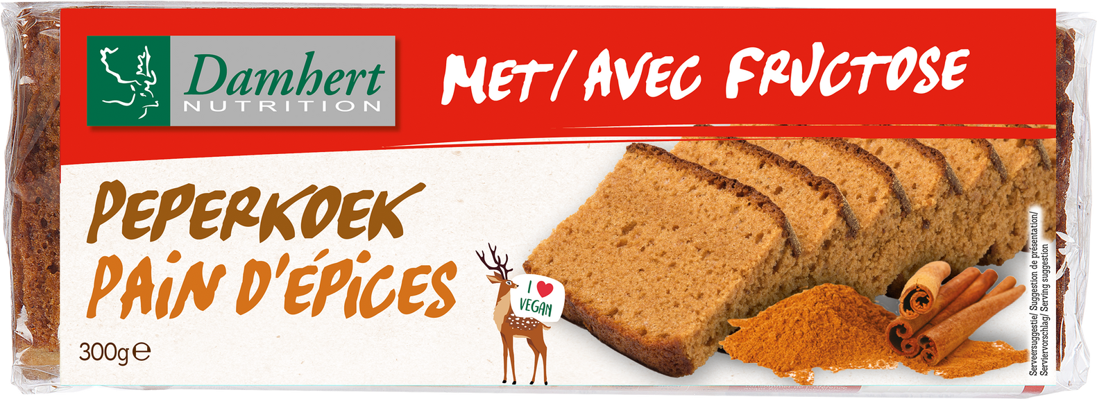 Damhert Peperkoek Fructose 300GR