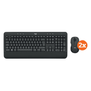 Logitech MK545 Draadloze Toetsenbord en Muis QWERTY 2-Pack
