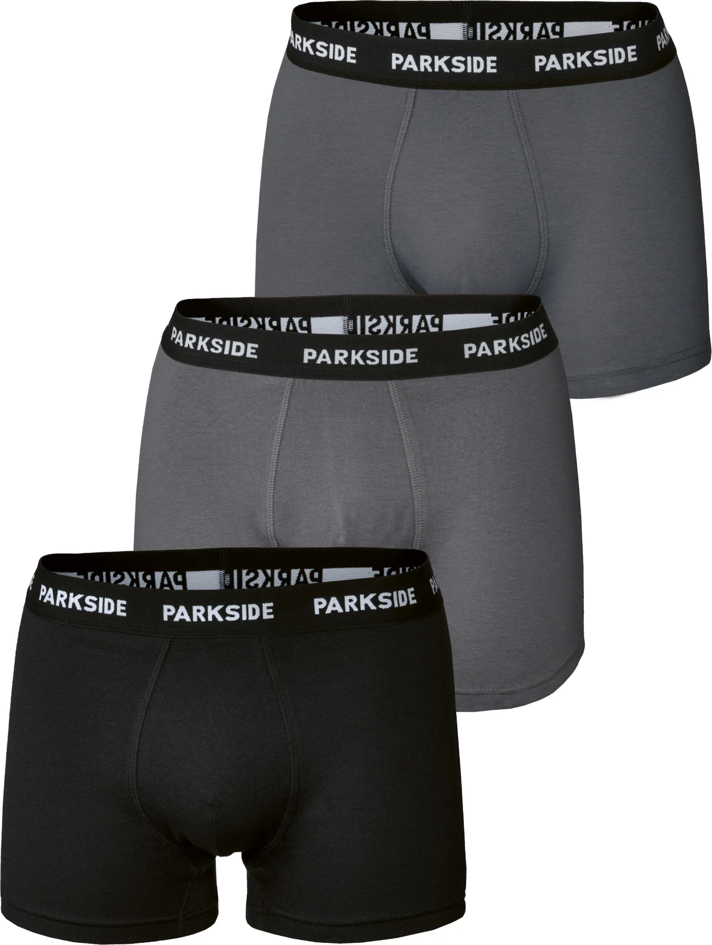 PARKSIDE Set van 3 heren boxers (Zwart/grijs, S)