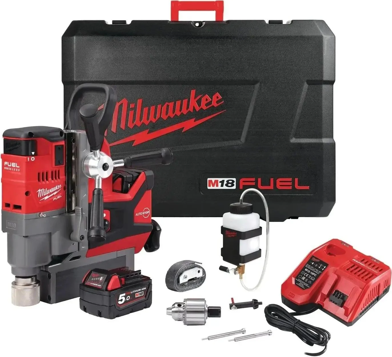 Milwaukee M18 FUEL™ FMDP-502C Accu Kernboormachine met magneetvoet 18V 5.0Ah in koffer - 4933451012