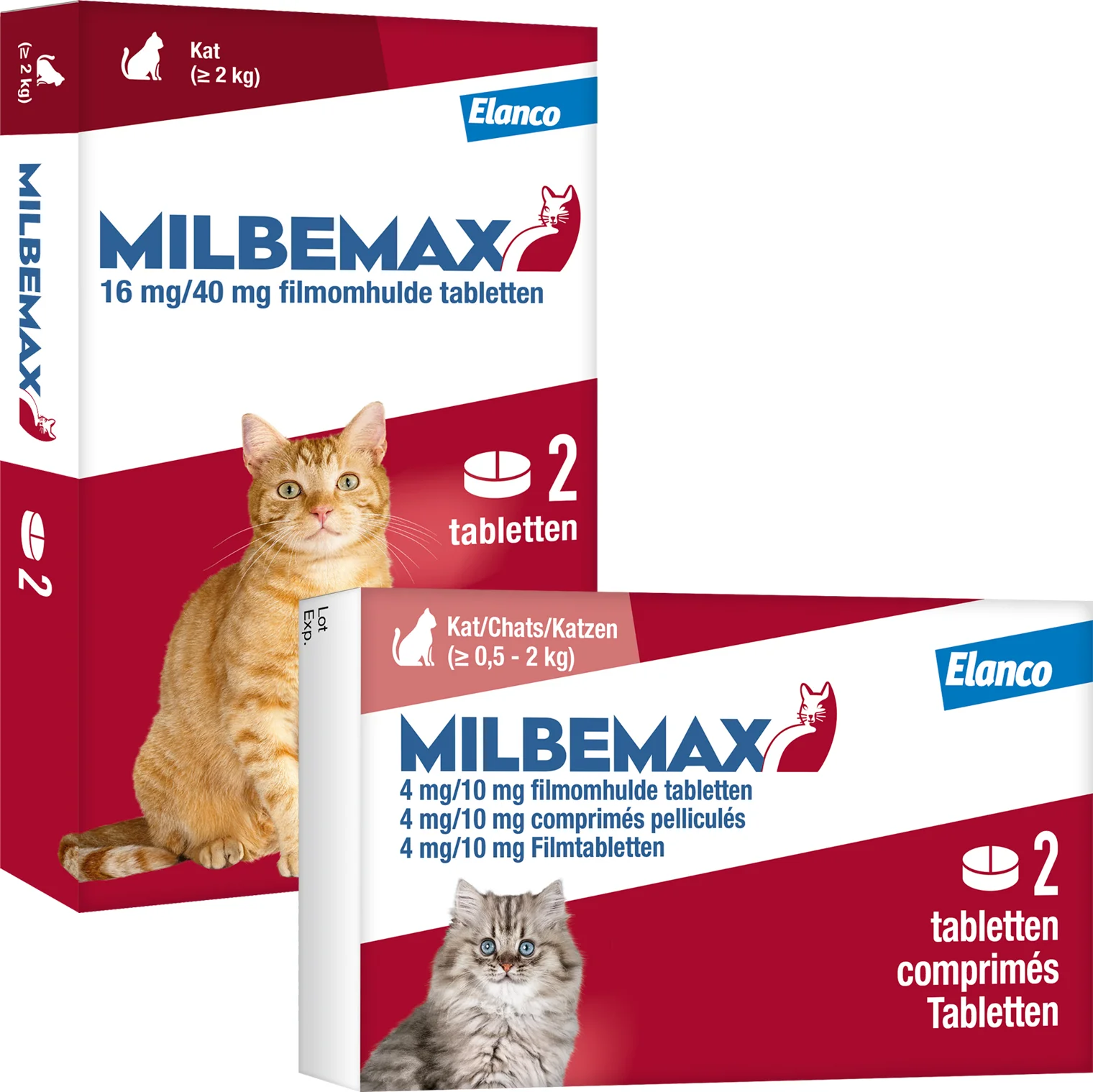 Milbemax Kat - Ontwormingsmiddel - 2 x 2 tabletten