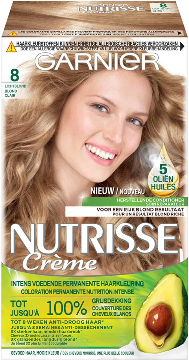 Garnier Nutrisse Ultra Crème Permanente Haarkleuring 8.0 Lichtblond