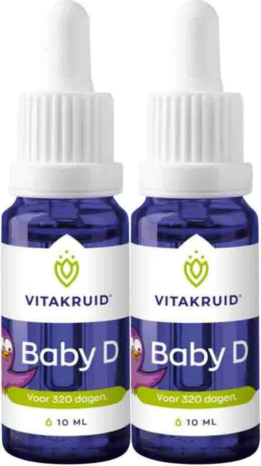 2x Vitakruid Baby Vitamine D 10 ml