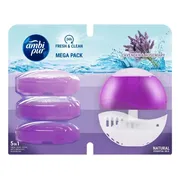 Ambi Pur Toiletblok Houder + 4 Navullingen Lavendel & Rozemarijn