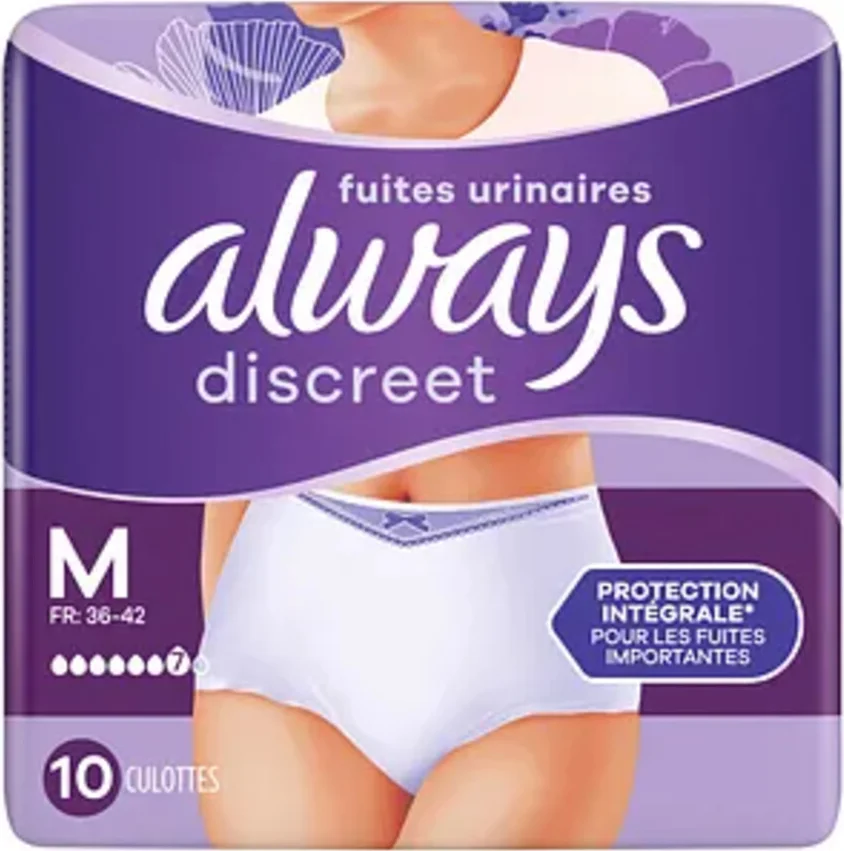 4x Always Incontinentie Broekjes Maat M 10 stuks