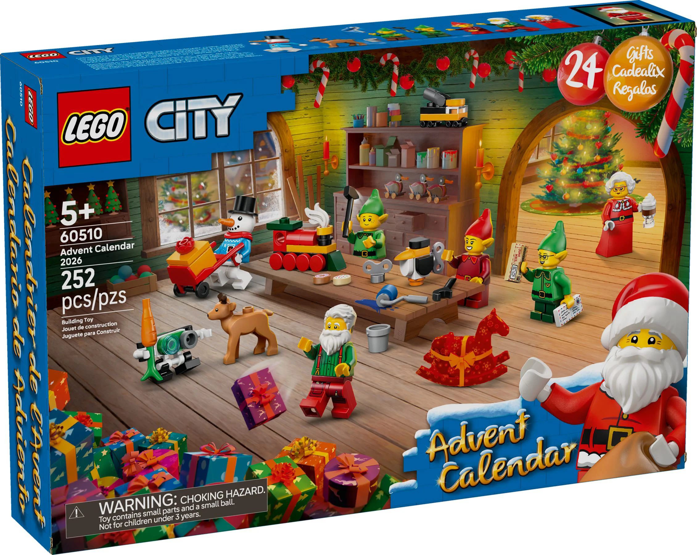 LEGO City Adventskalender 2026 Werkplaats van de Kerstman Speelgoed voor Kinderen - 60510
