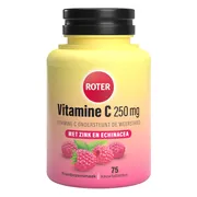 Roter Vitamine C 250 mg Weerstand Framboos 75 kauwtabletten