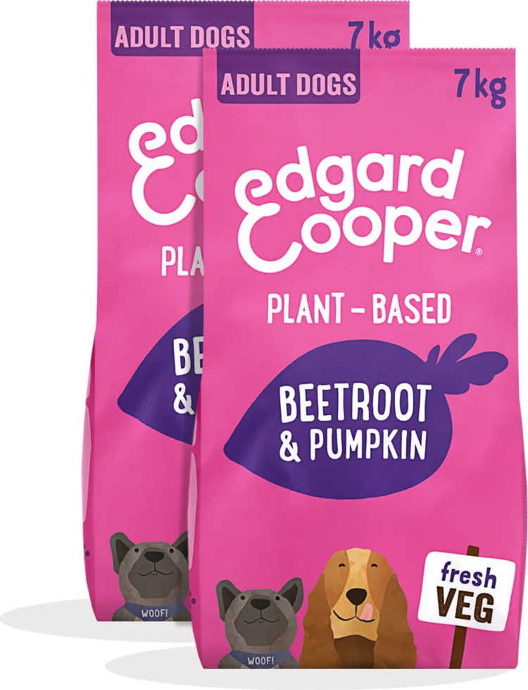 2x Edgard & Cooper Plantaardig Hondenvoer Rode Biet - Pompoen 7 kg
