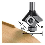 Festool S8 HW R1 D28 KL12,7 MFK Freesbit Keermes-afrondfrees + lager S 8mm 28,0x3,0mm R1 - 499811