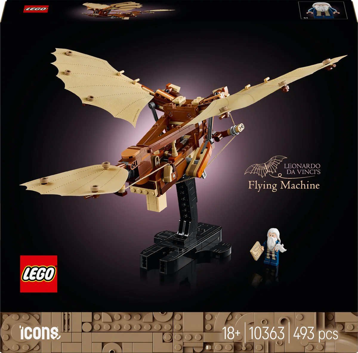 LEGO Icons de Vliegmachine van Leonardo da Vinci 10363