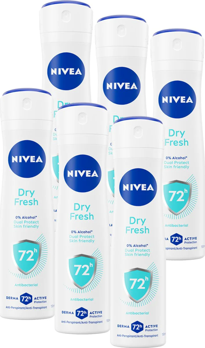 6x NIVEA Deodorant Spray Dry Fresh 150 ml