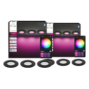 Philips Hue Inbouwspot Slim 6-Pack - White and Color - 90mm - Zwart