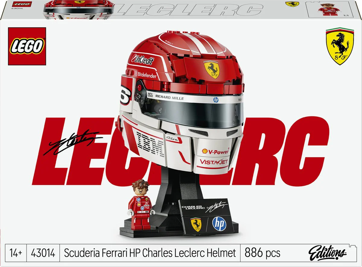 LEGO Editions Scuderia Ferrari HP helm van Charles Leclerc 43014