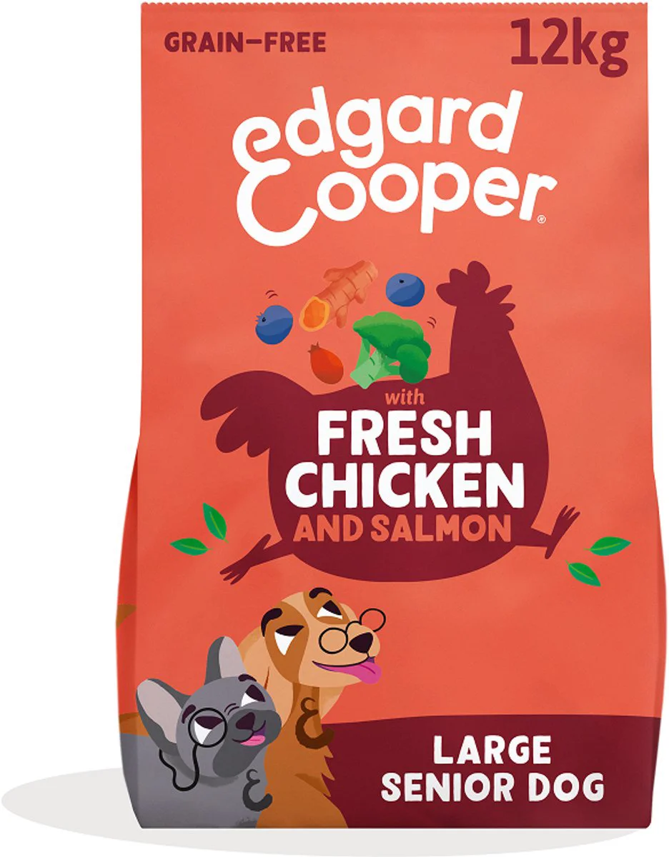 Edgard & Cooper Hondenvoer Droog Scharrelkip - Noorse Zalm Senior 12 kg