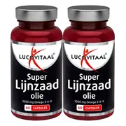 2x Lucovitaal Super Lijnzaad Olie 1000 mg Omega 3-6-9 60 capsules