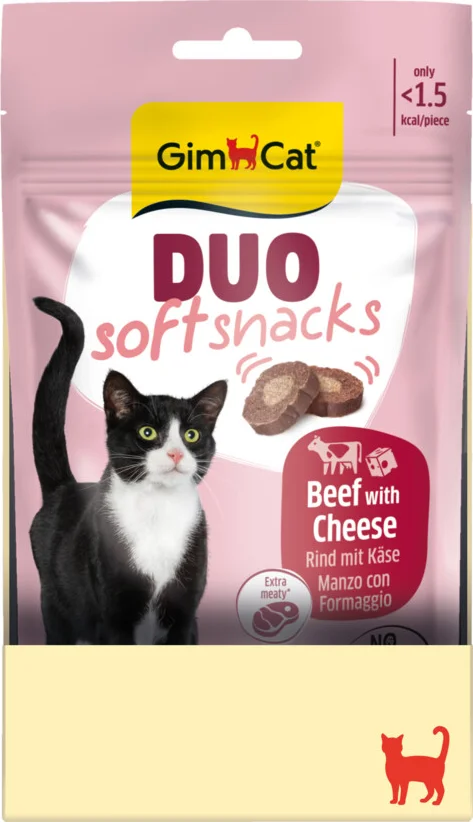 12x GimCat Duo Kattensnack Rund & Kaas 50 gr