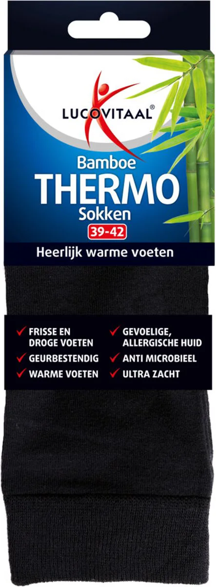 Lucovitaal Thermosokken Bamboe 39-42 1 paar