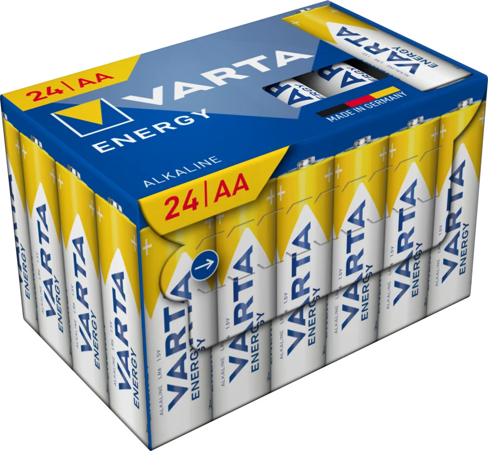 12x Varta Energy AA Cube Pack 24 stuks