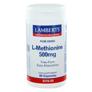 Lamberts L-methionine 500mg Vegacapsules 60VCP