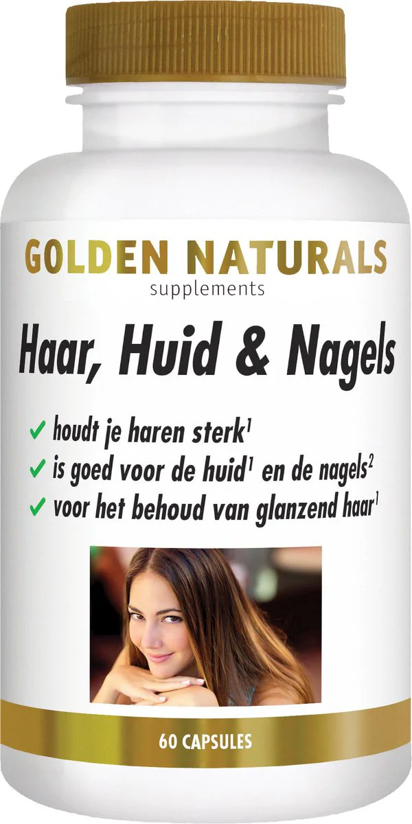 Golden Naturals Haar, Huid & Nagels 60 vegacapsules
