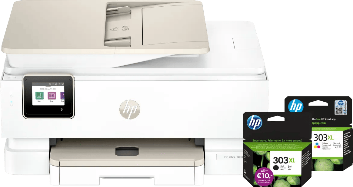 HP Envy Photo 7934 All-in-One + 1 extra zwarte XL + 1 kleuren cartridge