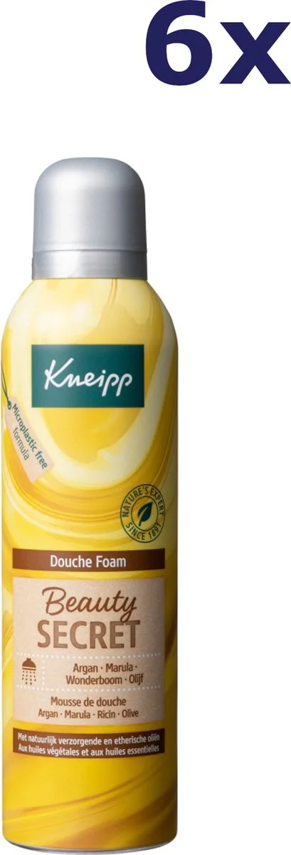 6x Kneipp Douche Foam Beauty Secret 200 ml