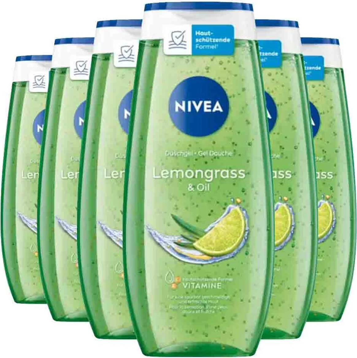 6x NIVEA Douchegel Lemongrass & Oil 250 ml