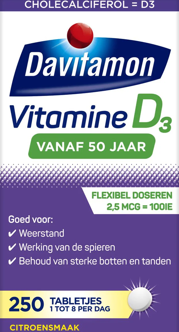 Davitamon Vitamine D3 Vanaf 50 Jaar 250 tabletten