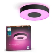 Philips Hue Xamento badkamerplafondlamp - wit en gekleurd licht - zwart - 38cm