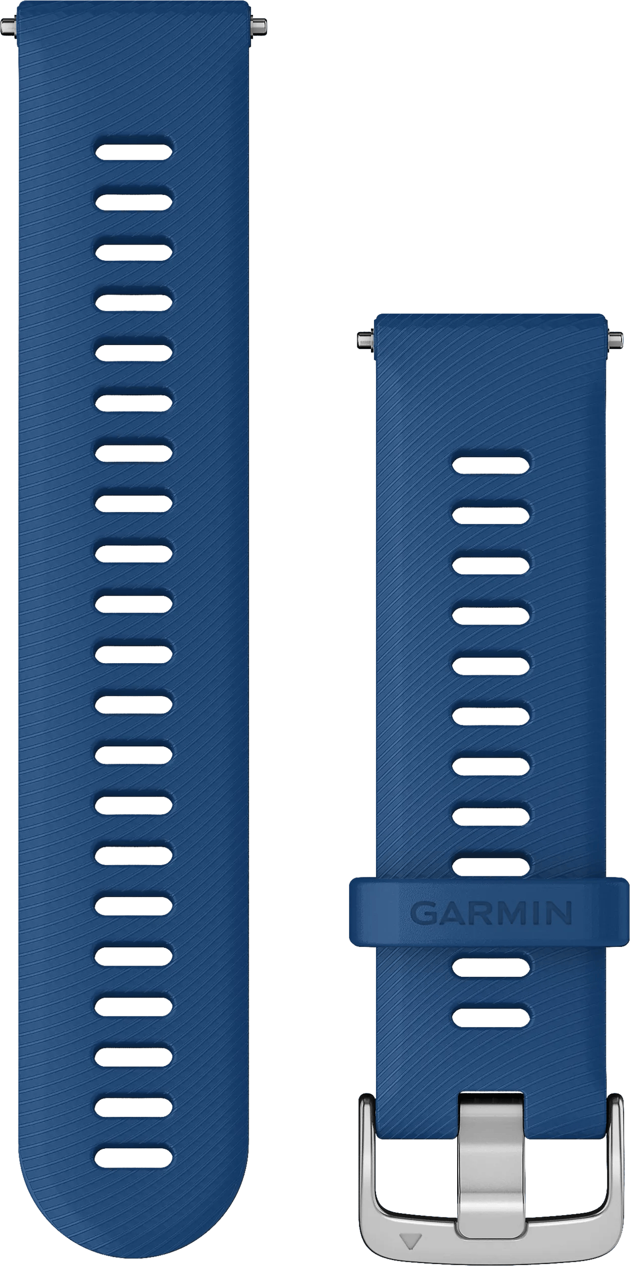 Garmin Siliconen Bandje Blauw/Zilver 22mm