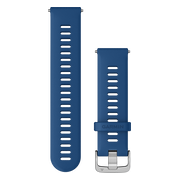 Garmin Siliconen Bandje Blauw/Zilver 22mm