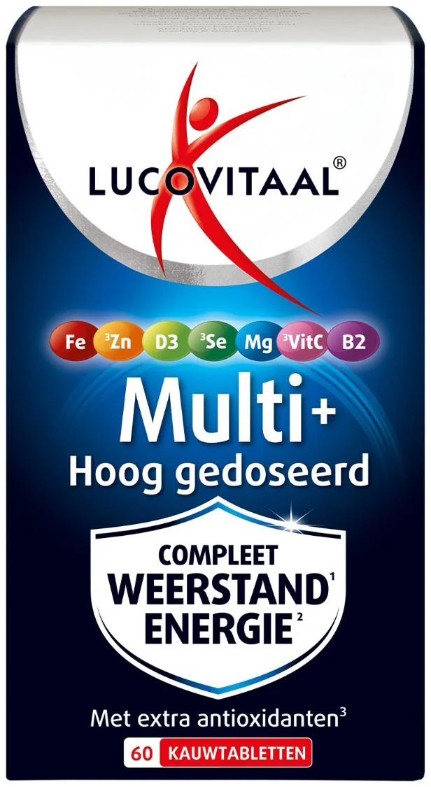 Lucovitaal Multi+ Weerstand Hoog Gedoseerd 60 kauwtabletten