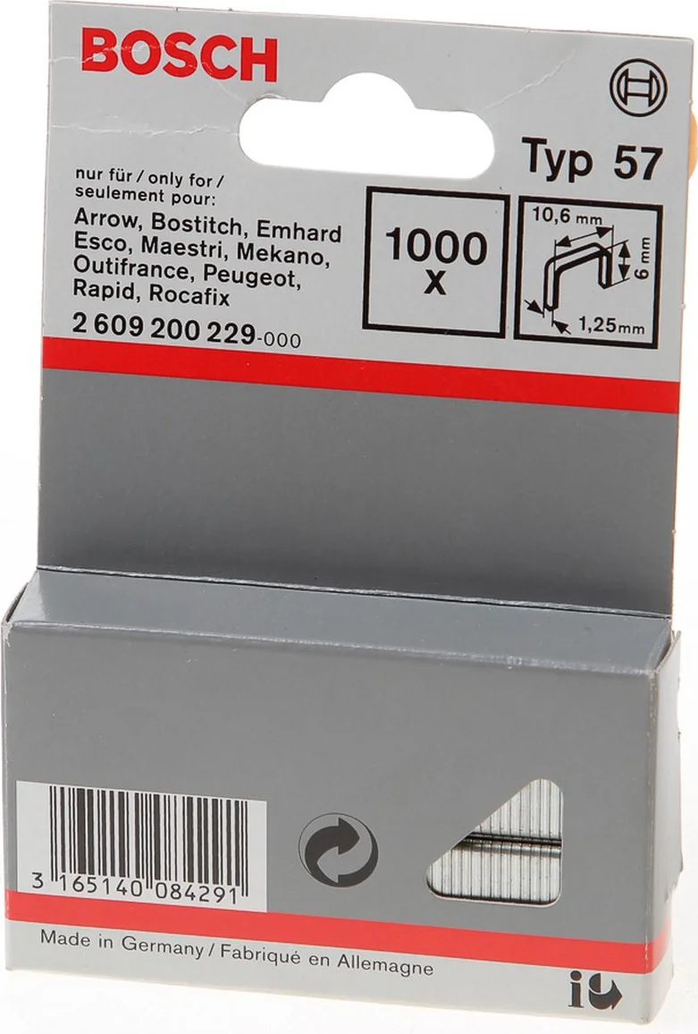 Bosch Professional Niet met platte draad 6mm type 57 VE=1000 - 2609200229