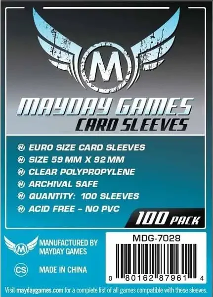 Euro Card Sleeve 59x92 mm (100 Pack)