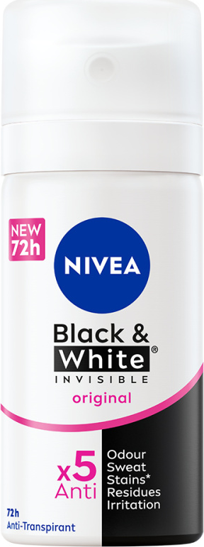Nivea Invisible For Black & White Clear Deodorant Spray Mini 35ML