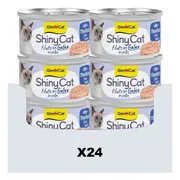 24x GimCat Kattenvoer Nat ShinyCat Filets in Jelly Tonijn 70 gr