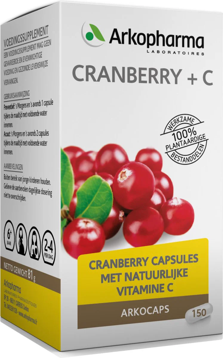 Arkocaps Cranberry + C Capsules 150st 150CP