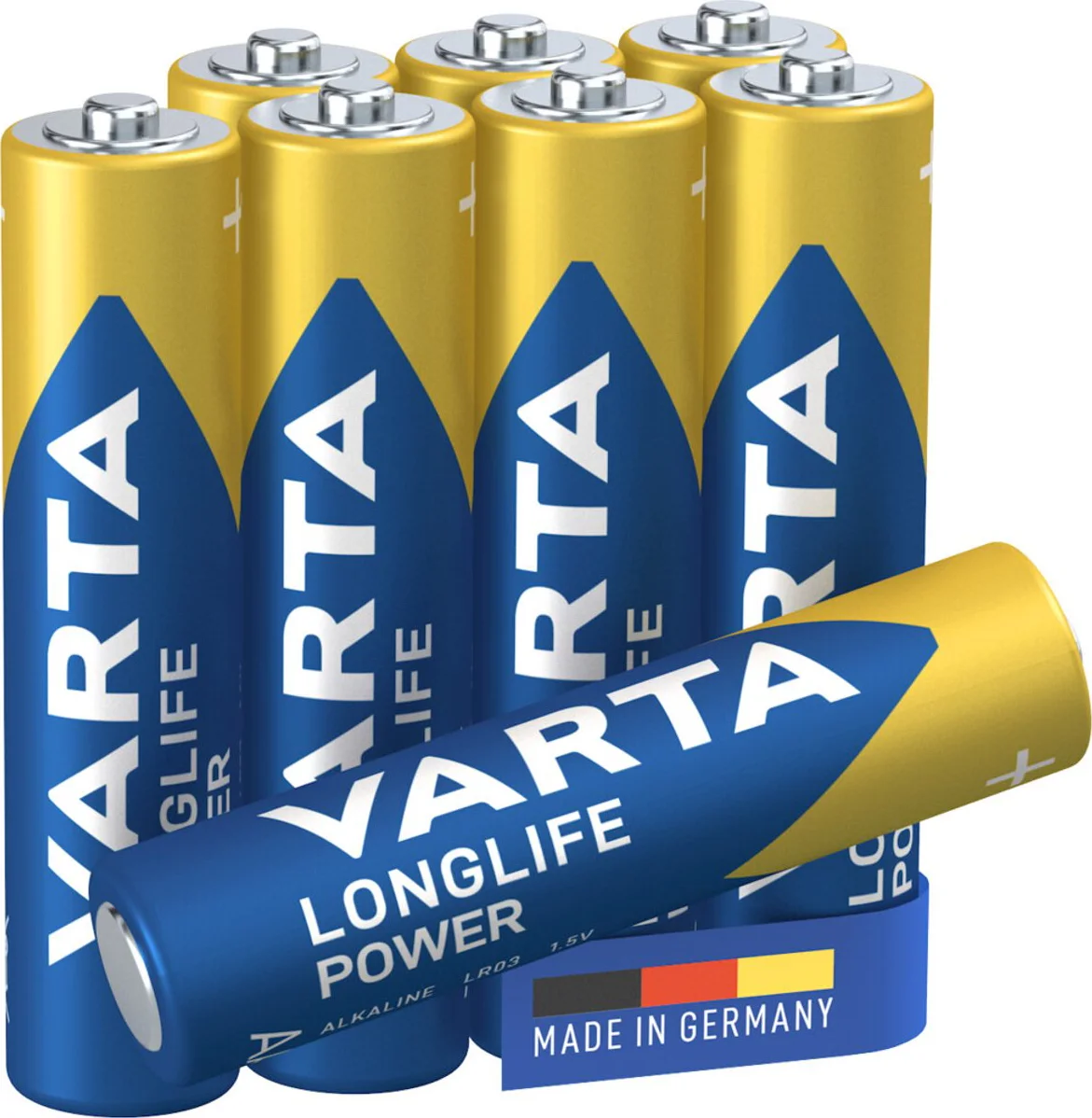 20x Varta Longlife Power Alkaline Batterijen AAA 8 stuks